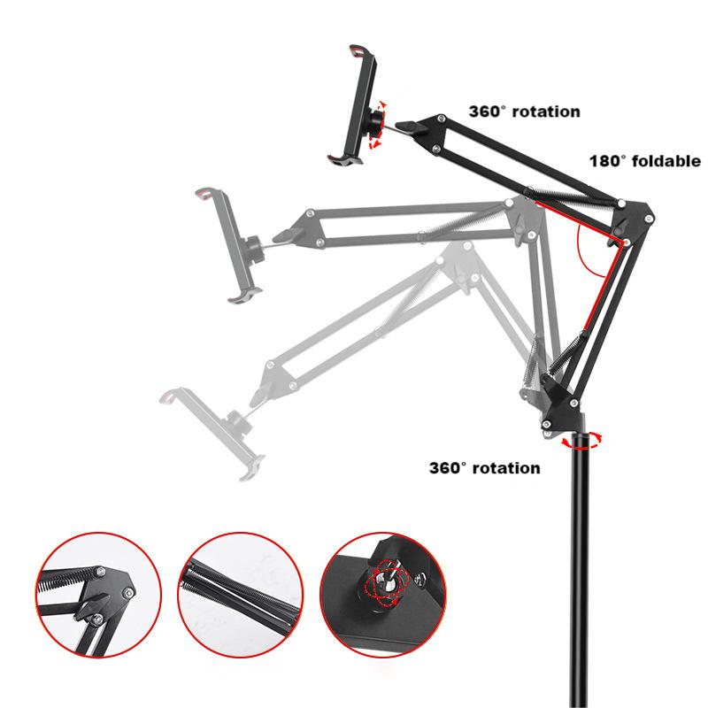 135cm/175cm Tablet Floor Stand with Double Weight Base