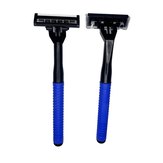 Long Handle Triple Blade Razor (Pivoting head)